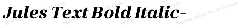 Jules Text Bold Italic字体转换